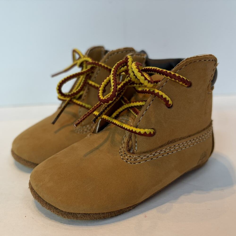 Timberland Infant Crib Boot Bootie Lace Up Wheat Nubuck Soft Sole Baby Size 1